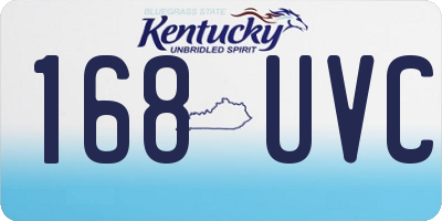 KY license plate 168UVC