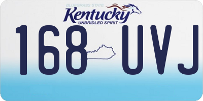 KY license plate 168UVJ