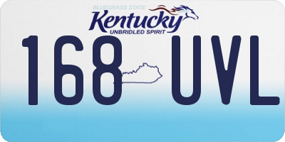 KY license plate 168UVL