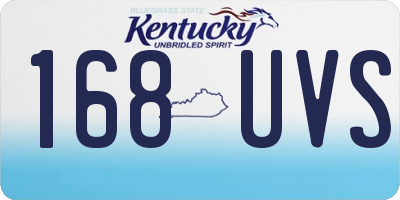 KY license plate 168UVS