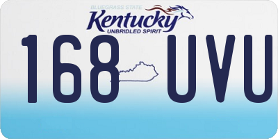 KY license plate 168UVU
