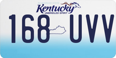 KY license plate 168UVV