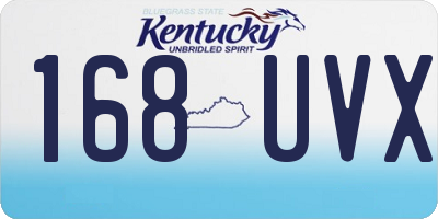 KY license plate 168UVX