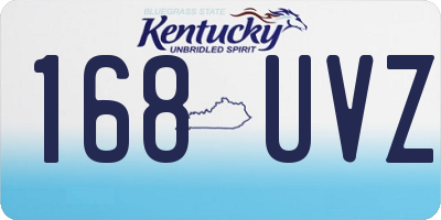 KY license plate 168UVZ