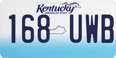 KY license plate 168UWB