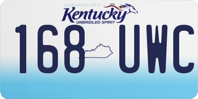 KY license plate 168UWC