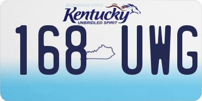 KY license plate 168UWG