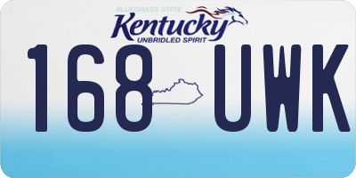 KY license plate 168UWK