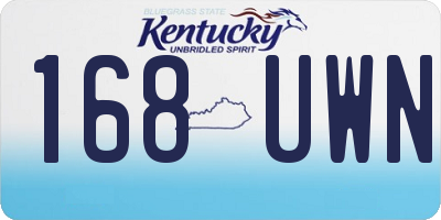 KY license plate 168UWN