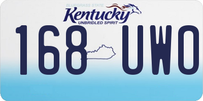 KY license plate 168UWO