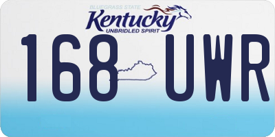 KY license plate 168UWR