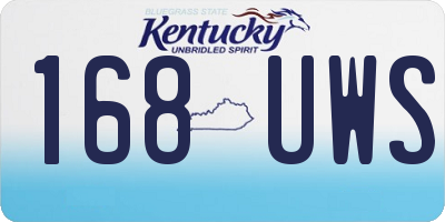 KY license plate 168UWS