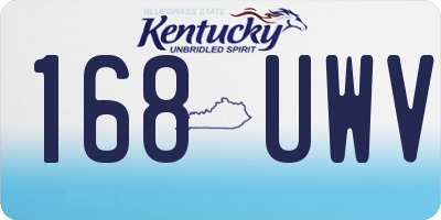 KY license plate 168UWV