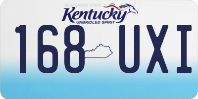 KY license plate 168UXI