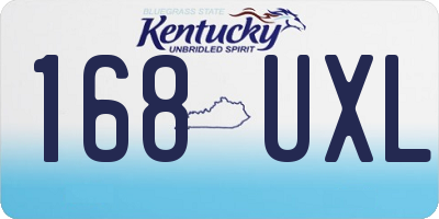 KY license plate 168UXL