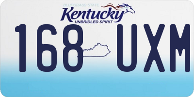 KY license plate 168UXM