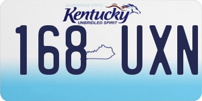KY license plate 168UXN