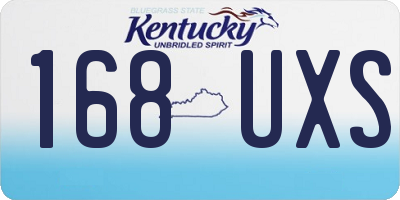 KY license plate 168UXS