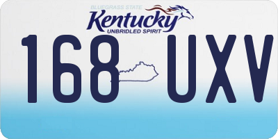 KY license plate 168UXV