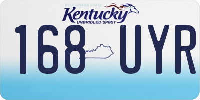 KY license plate 168UYR