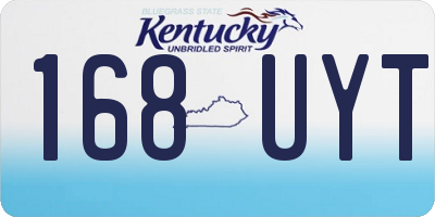 KY license plate 168UYT