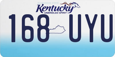 KY license plate 168UYU