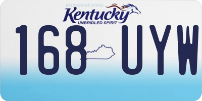 KY license plate 168UYW