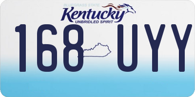 KY license plate 168UYY