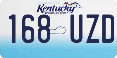 KY license plate 168UZD