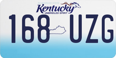 KY license plate 168UZG