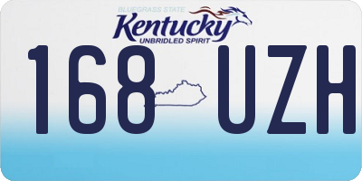 KY license plate 168UZH