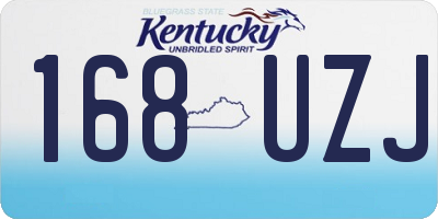 KY license plate 168UZJ