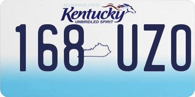 KY license plate 168UZO