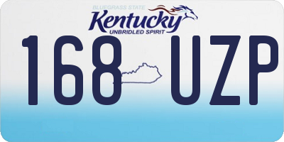 KY license plate 168UZP