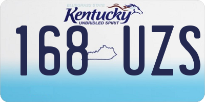 KY license plate 168UZS