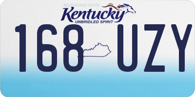 KY license plate 168UZY