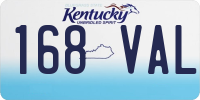 KY license plate 168VAL
