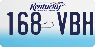 KY license plate 168VBH