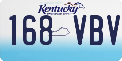 KY license plate 168VBV