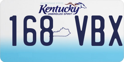 KY license plate 168VBX