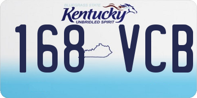 KY license plate 168VCB