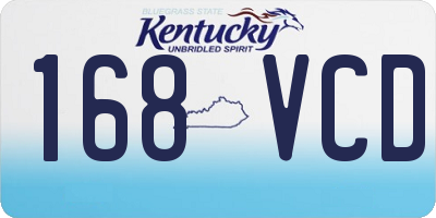 KY license plate 168VCD