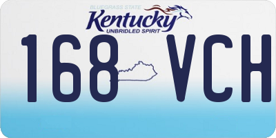 KY license plate 168VCH