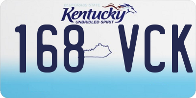 KY license plate 168VCK