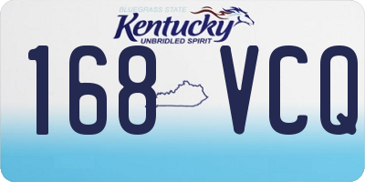 KY license plate 168VCQ