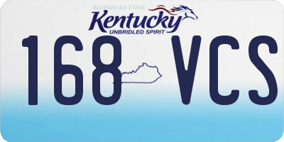 KY license plate 168VCS