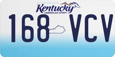 KY license plate 168VCV