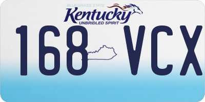 KY license plate 168VCX