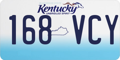 KY license plate 168VCY