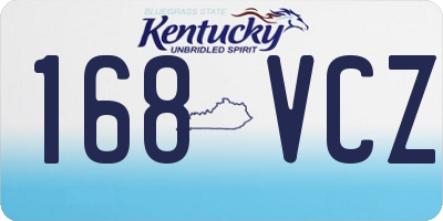 KY license plate 168VCZ